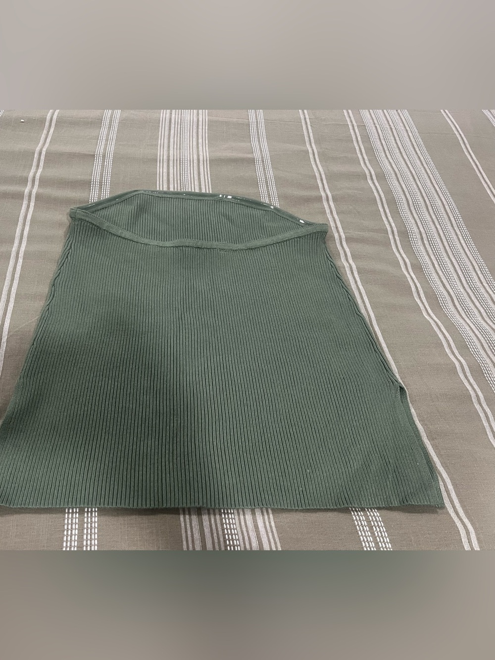Abercrombie & Fitch Ribbed Olive Green Women’s Top